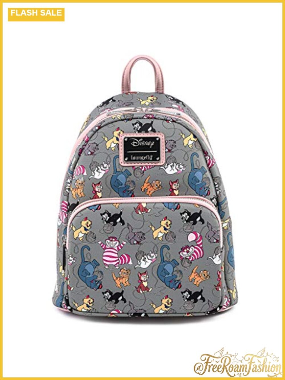 Disney Cats Faux Leather Double Strap Shoulder Bag Purse